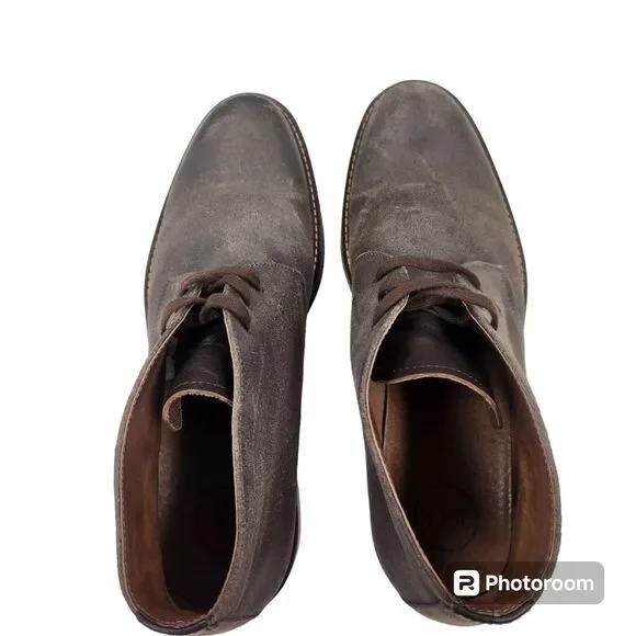 1901 Mens Suede Leather Gray Chukka Boots 12M